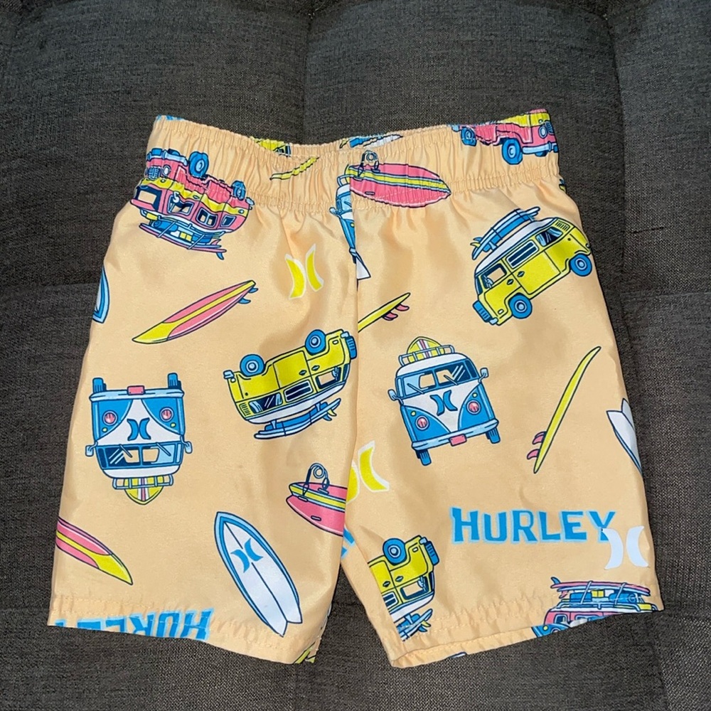 Toddler Boys Hurley Board Shorts 4T Surfer Bus Print